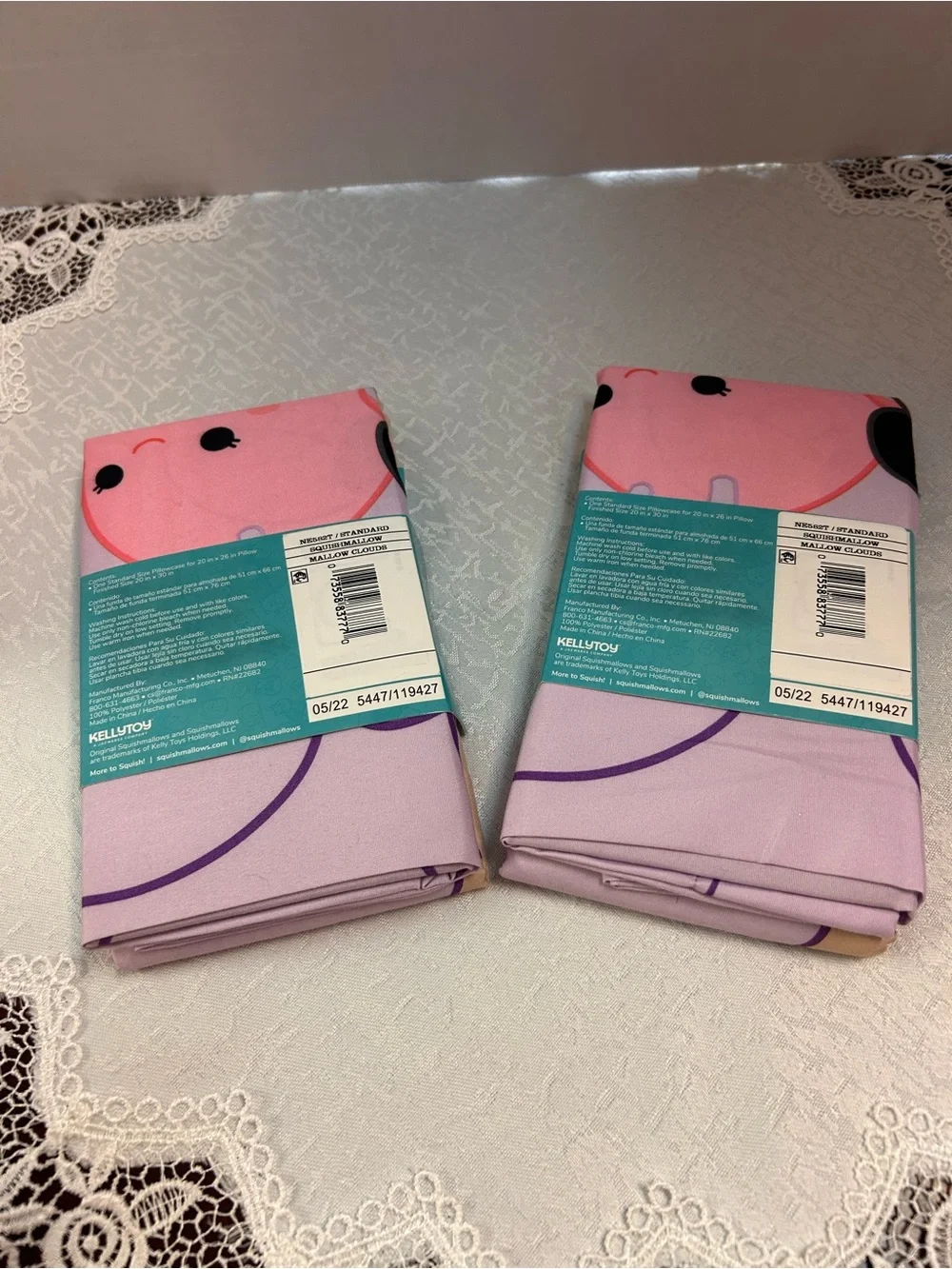 Squishmallow Reversible Standard Pillowcases Bundle Of 2